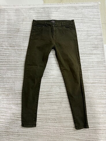 Bershka kot pantolon haki kot pantolon yeşil kot pantolon