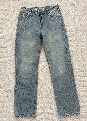 Bershka orta bel mavi jean