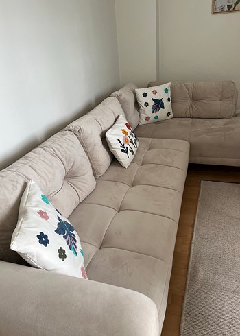 Bej Gri Modern Kanepe