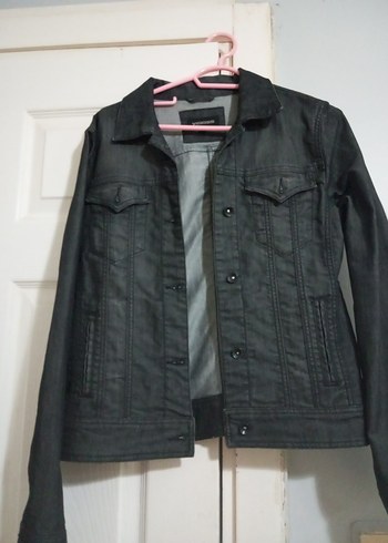 Diğer Gri Kadın Denim Ceket Düğmeli Regular Fit