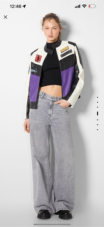 xs Beden çeşitli Renk Bershka yarışçı ceket