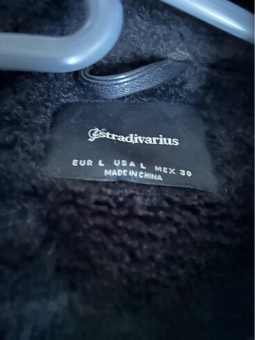 Stradivarius Stradivarius suni kürklü biker siyah ceket