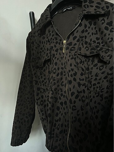 Leopar bomber ceket