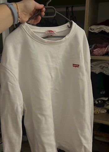 Levis Levi S Beyaz Pamuklu Uzun Kollu Sweatshirt
