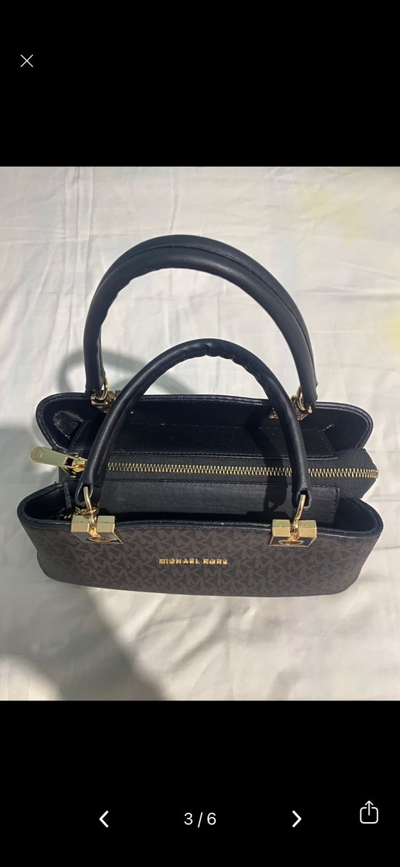 Michael Kors Zincir Detaylı Kahverengi Deri Çanta - Görsel 3