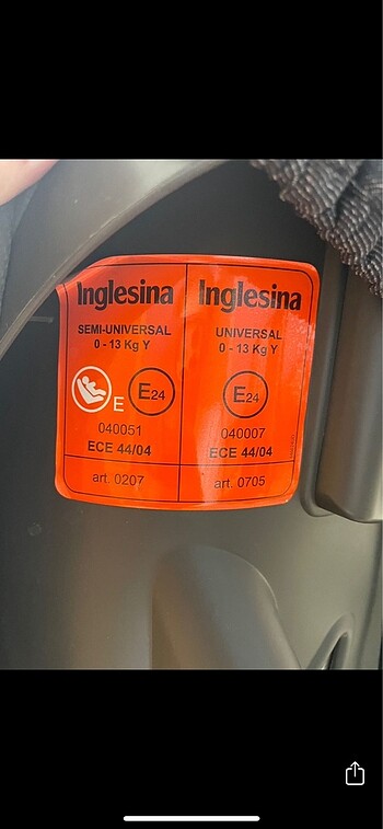 0 - 13 kg Beden lacivert Renk Inglesina Bebek Puseti