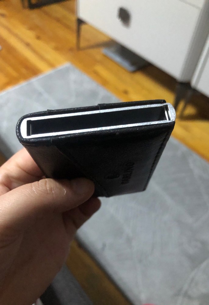 Siyah Minimalist Erkek Cüzdan - Görsel 3