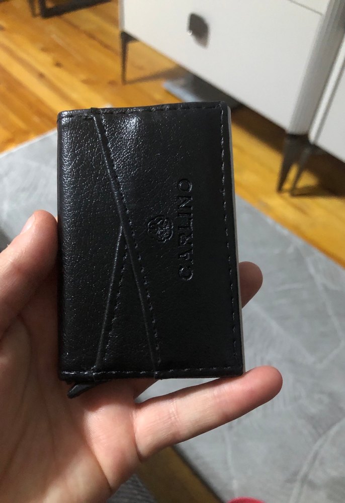 Siyah Minimalist Erkek Cüzdan - Görsel 2