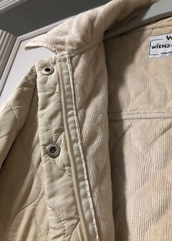 xxl Beden Bej Düğmeli Midi Kadın Ceket