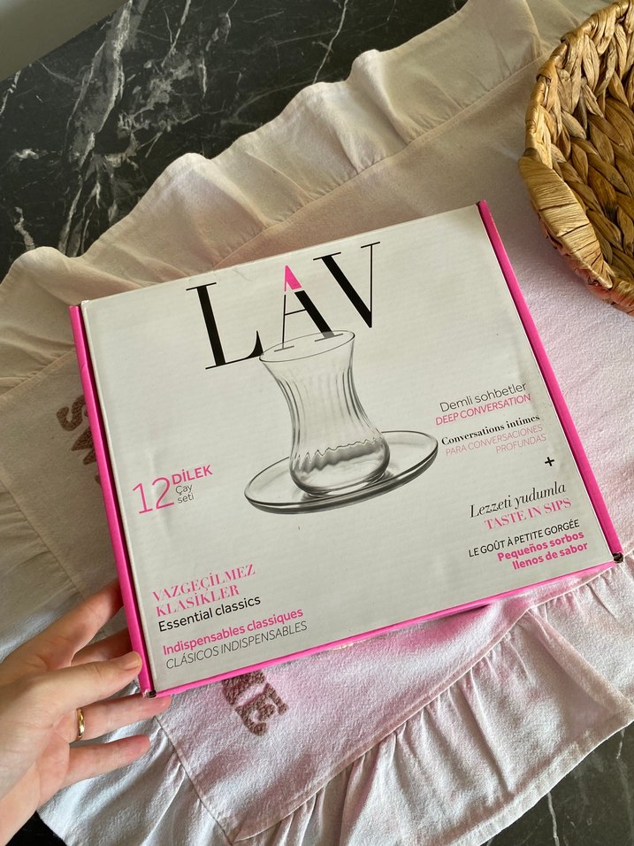 Altın Kenarlı İnce Cam Çay Seti - Görsel 5