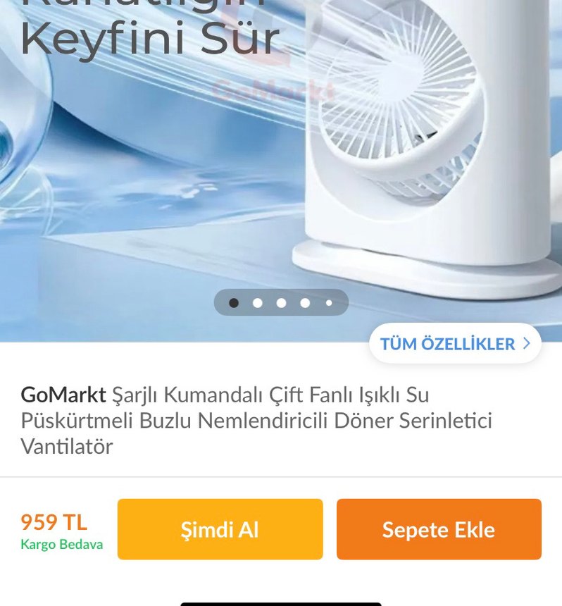 Işıklı su püskürtmeli valtilatör - Görsel 4
