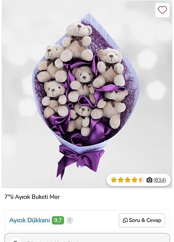 HEDİYELİK AYICIK BUKET 