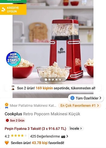 Popcorn makinesi