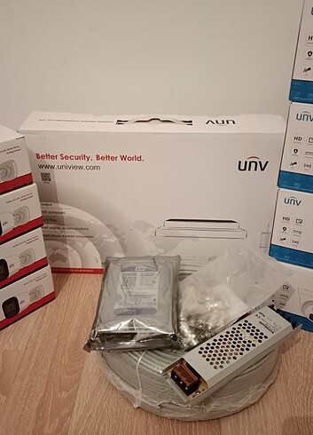 Uniview 8 ahd kameralı Fullhd 2 MP set (4 u sesli) - Görsel 3