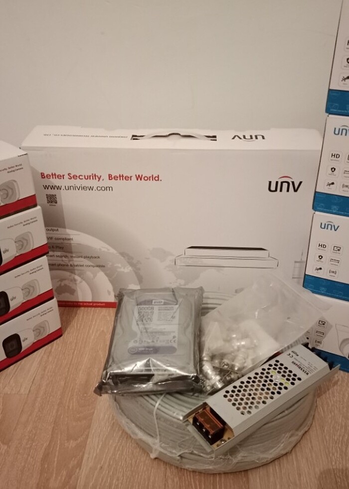 Uniview 8 ahd kameralı Fullhd 2 MP set (4 u sesli) - Görsel 3