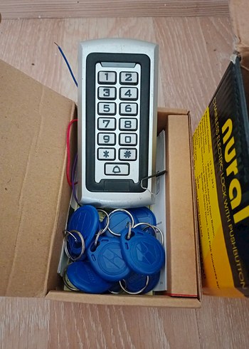 şifreli kartlı geçiş kapı otomat Elektronik Kilit Seti - Görsel 2