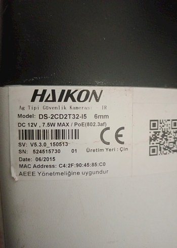 hikvision 11 adet 2-5mp poeli kamera 16 kanal poeli nvr - Görsel 4