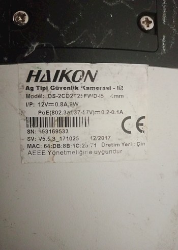 hikvision 11 adet 2-5mp poeli kamera 16 kanal poeli nvr - Görsel 5