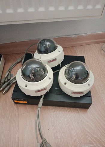hikvision 3 adet 2mp dome kamera 4 kanal dvr - Görsel 2
