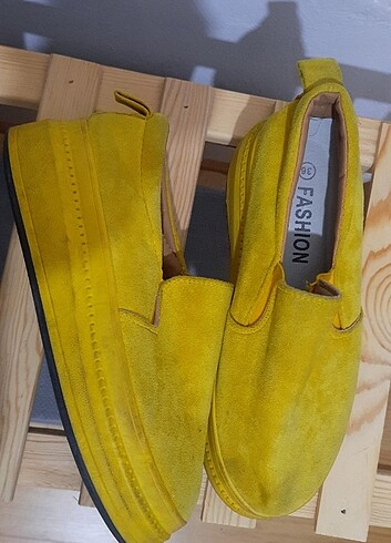 Fashionsak Kadın sarı ayakkabı