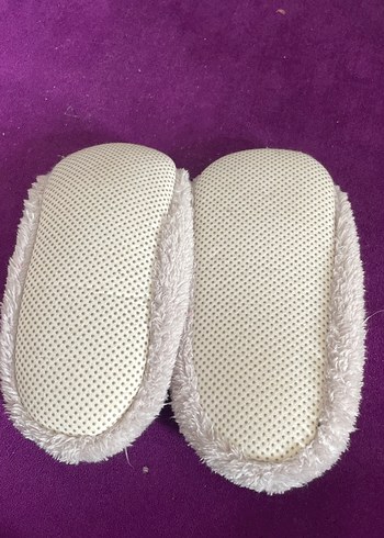 Kız Çocuk Gri Kürklü Sıcak Ev Terliği - Görsel 2