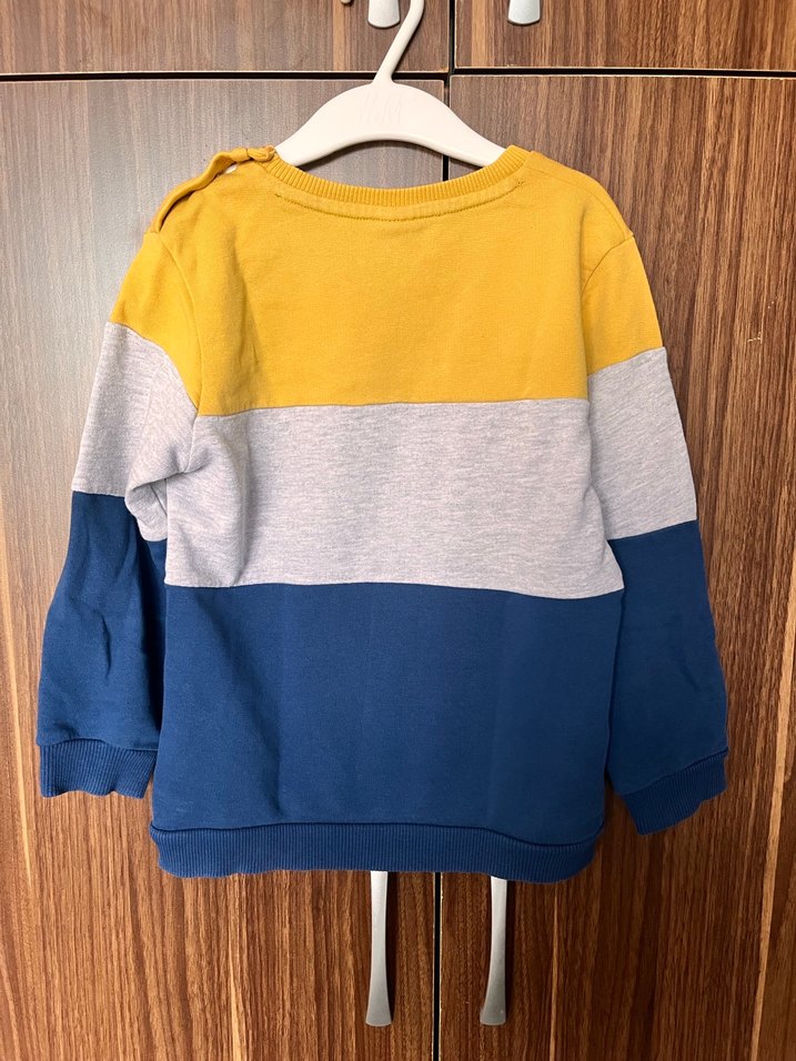 Erkek Çocuk Renkli Çizgili Sweatshirt - Görsel 3