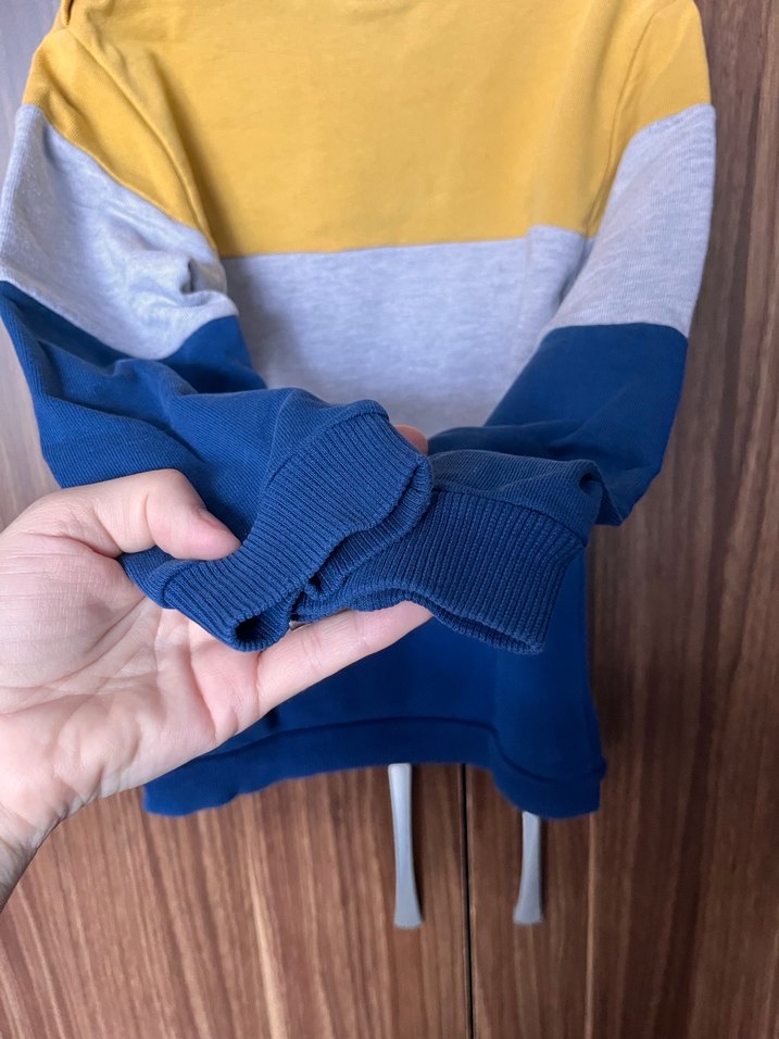 Erkek Çocuk Renkli Çizgili Sweatshirt - Görsel 4