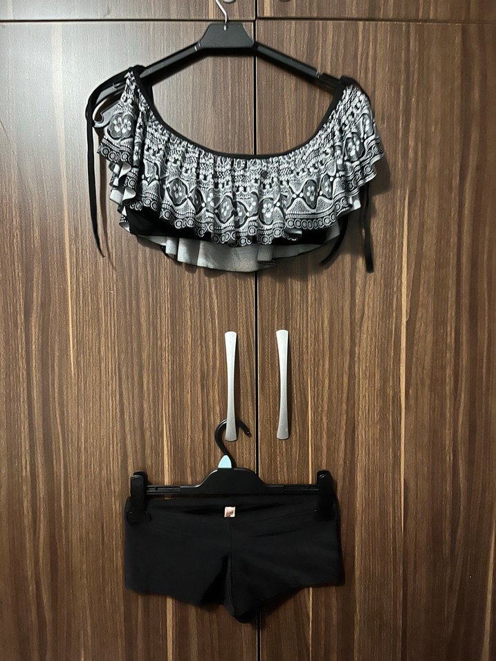 Volanlı, Mini, Bohem Desenli Kadın Mayo - Görsel 2