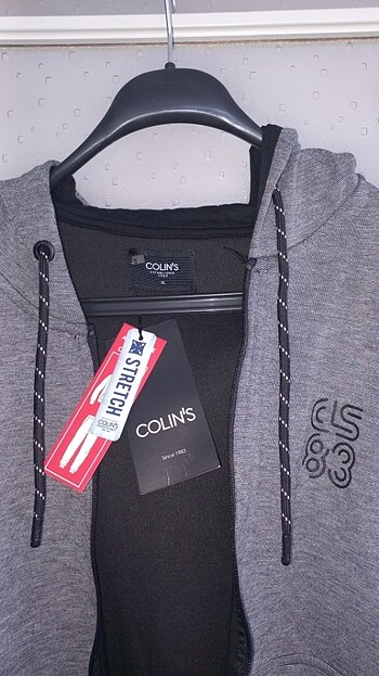 Colin's COLİN'S Fermuarlı Kapüşonlu Gri Sweatshirt XL