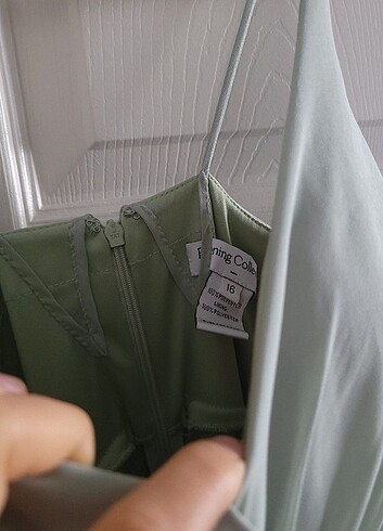 xl Beden Mint rengi uzun abiye