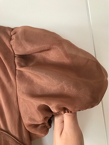 m Beden Drape tül detaylı mini elbise