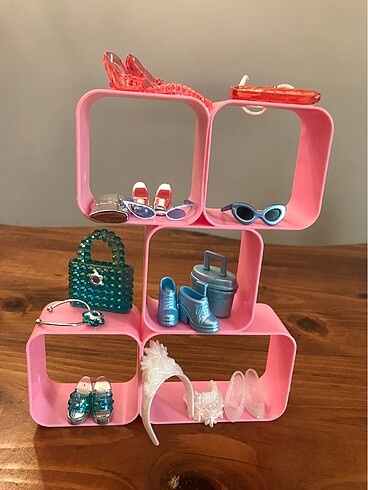 Barbie 4 adet özel vintage Barbie aksesuar seti