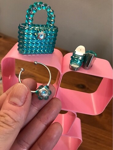 Beden Renk 4 adet özel vintage Barbie aksesuar seti