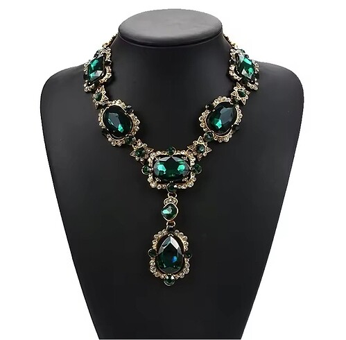 Royal vintage tarz abartılı gerdanlık