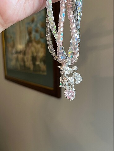 Unicorn prenses montür Kristal choker