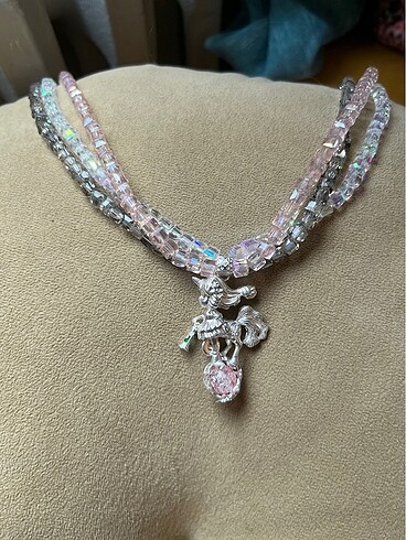 Diğer Unicorn prenses montür Kristal choker