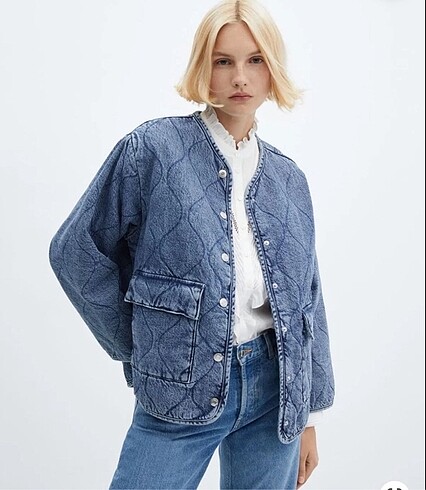 Mango denim dolgulu ceket