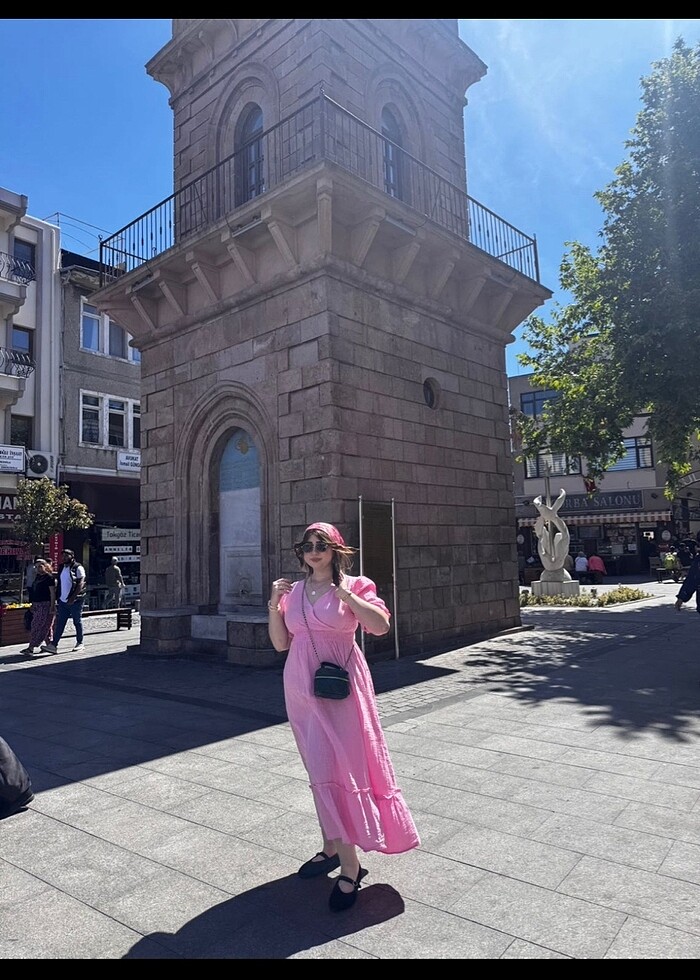 Müslin kumaş elbise - Görsel 2