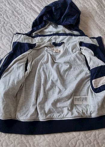H&M Kapüşonlu Lacivert Erkek Çocuk Mont