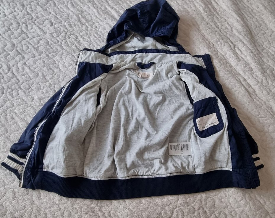 Kapüşonlu Lacivert Erkek Çocuk Mont - Görsel 2