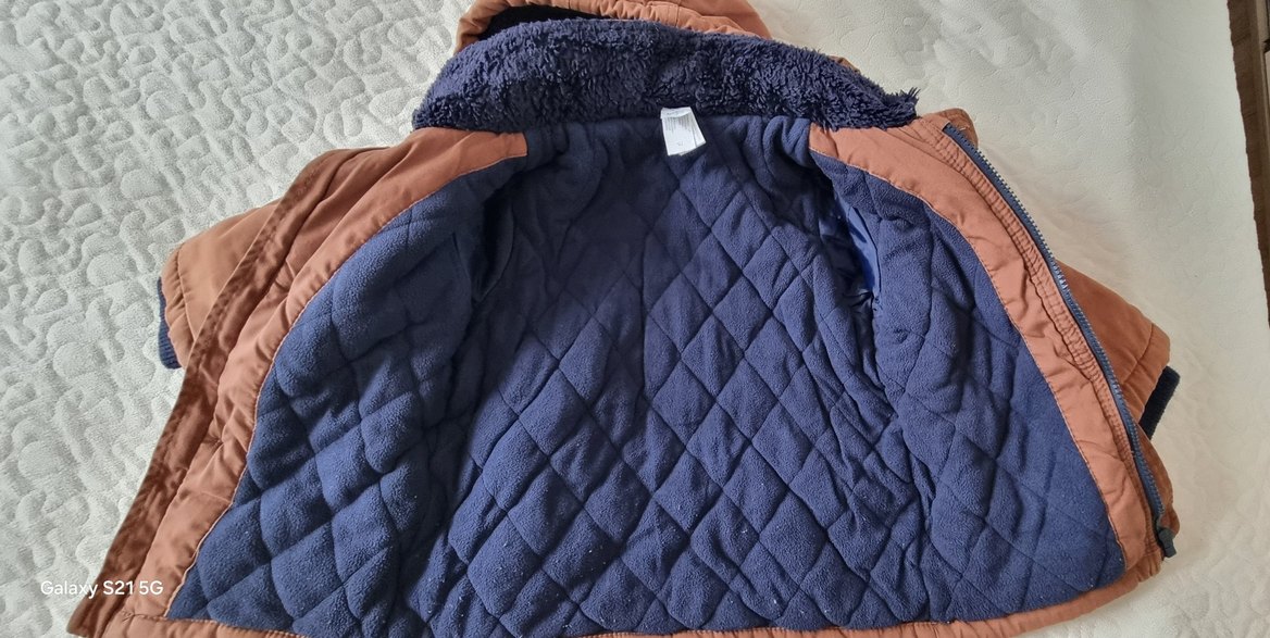 Erkek Çocuk Kahverengi Düğmeli Kaban - Görsel 3