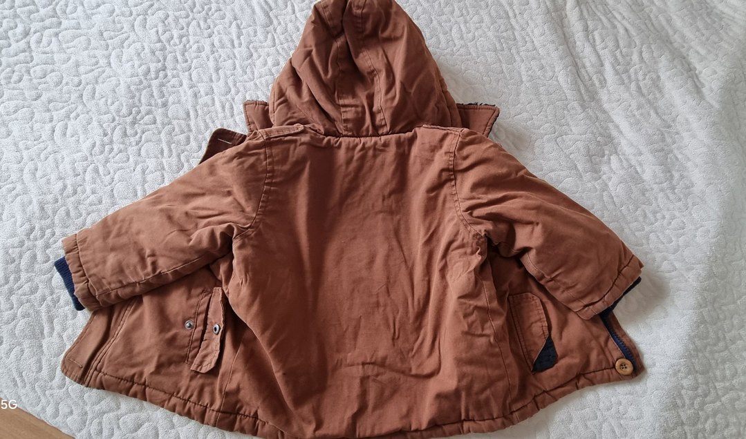Erkek Çocuk Kahverengi Düğmeli Kaban - Görsel 4