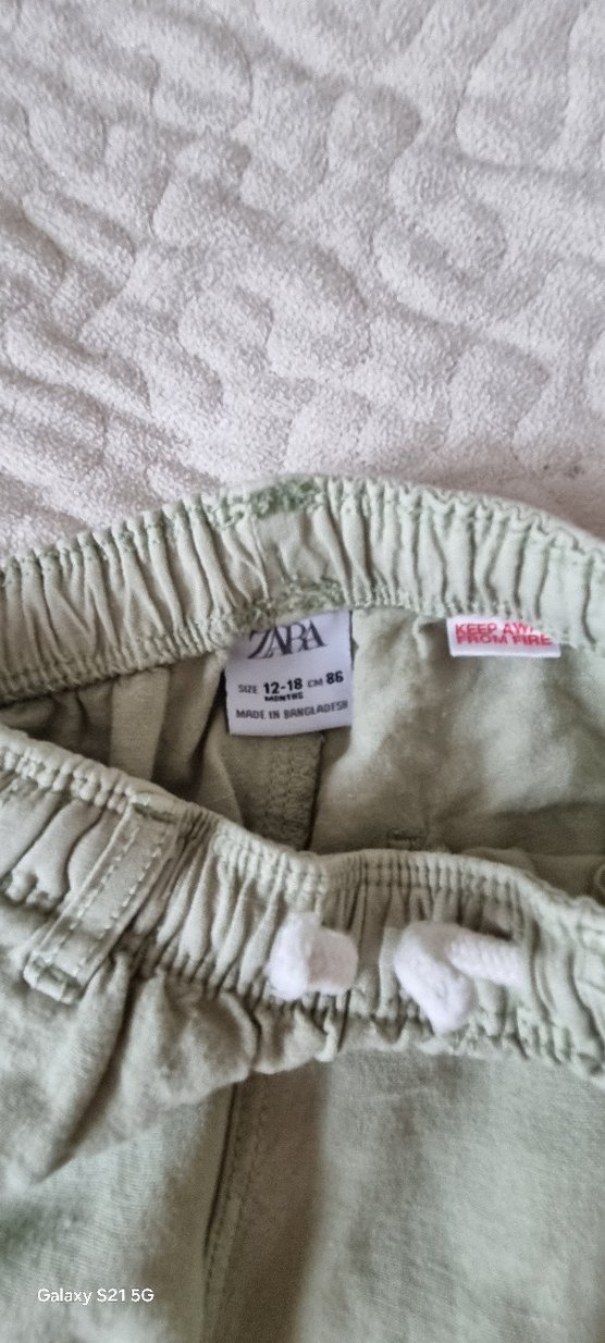 açik yeşil Erkek Çocuk Keten Rahat Kesim Pantolon - Görsel 3