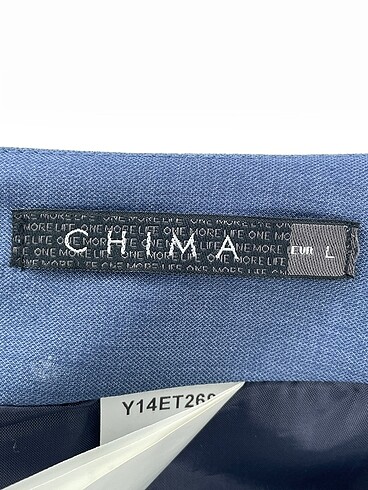 l Beden mavi Renk Chima Midi Etek %70 İndirimli.