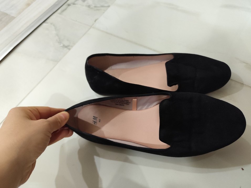 Siyah Süet Kadın Günlük Düz Ayakkabı - Görsel 3