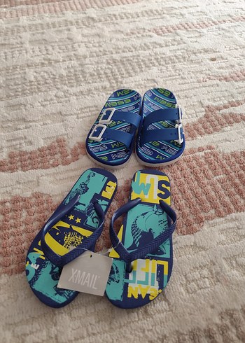 Mavi Renkli Tokalı Erkek Çocuk Terlikleri - Görsel 3