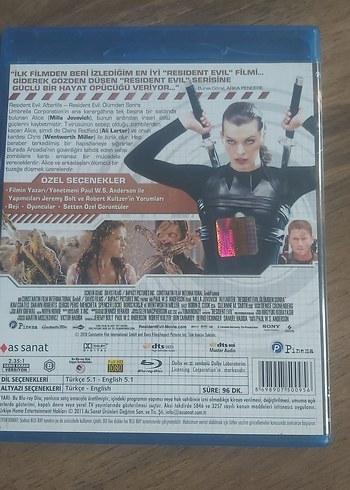 Resident Evil: Ölümden Sonra 3D Blu-ray