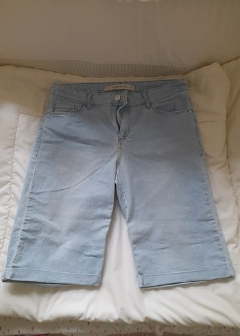 Gri Kadın Mini Denim Şort