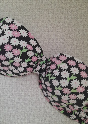 36 Beden Çiçek Desenli Bohem Bikini Üstü