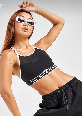 Nike Air Siyah Baskılı Spor Sütyeni - Görsel 3
